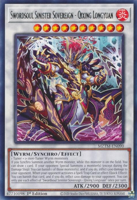 Image for Swordsoul Sinister Sovereign - Qixing Longyuan (Maze of the Master) (MZTM-EN090) - YuGiOh