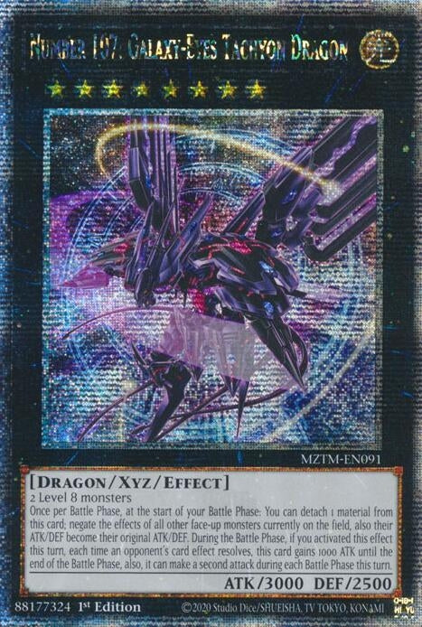 Image for Number 107: Galaxy-Eyes Tachyon Dragon (Quarter Century Secret Rare) (Maze of the Master) (MZTM-EN091) - YuGiOh