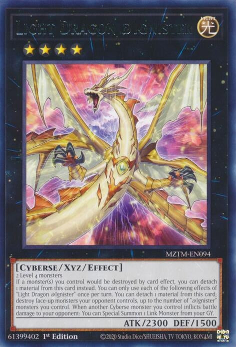 Image for Light Dragon @Ignister (Maze of the Master) (MZTM-EN094) - YuGiOh