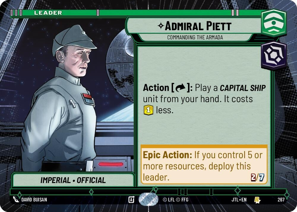 Image for Admiral Piett - Commanding the Armada (Hyperspace) (Jump to Lightspeed) (267) - Star Wars: Unlimited