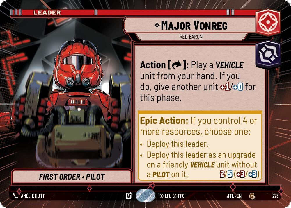 Image for Major Vonreg - Red Baron (Hyperspace) (Jump to Lightspeed) (273) - Star Wars: Unlimited