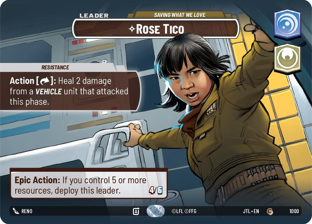 Image for Rose Tico - Saving What We Love (Showcase) (Jump to Lightspeed) (1000) - Star Wars: Unlimited