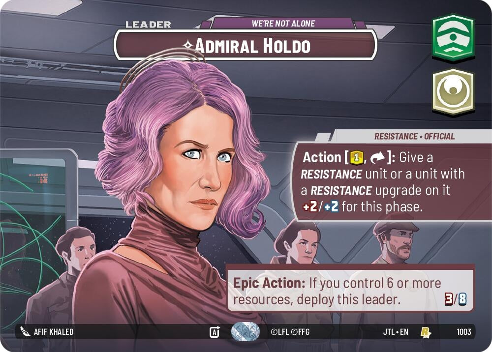Image for Admiral Holdo - We're Not Alone (Showcase) (Jump to Lightspeed) (1003) - Star Wars: Unlimited
