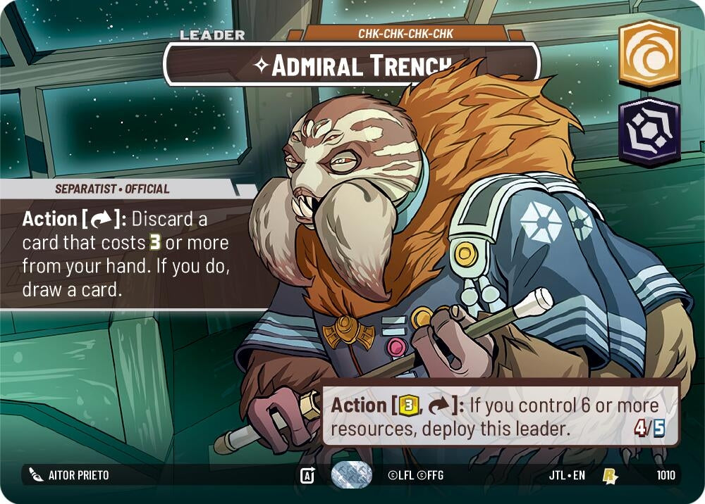 Image for Admiral Trench - Chk-chk-chk-chk (Showcase) (Jump to Lightspeed) (1010) - Star Wars: Unlimited