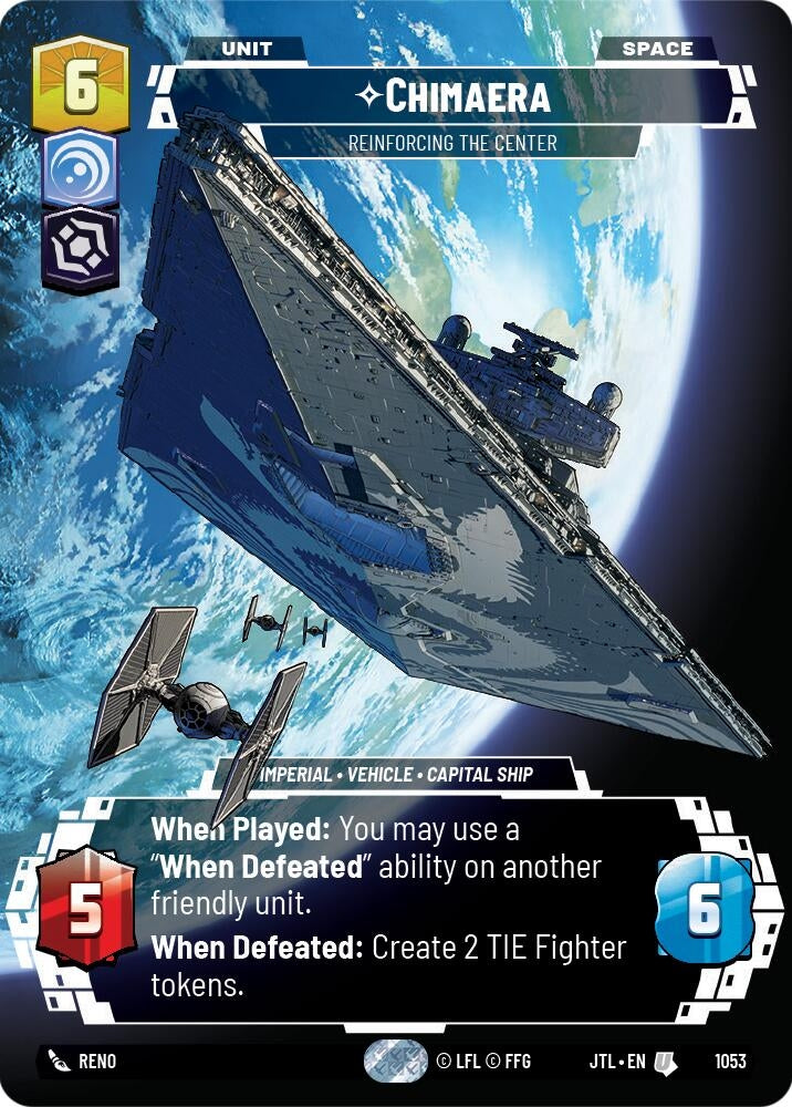Image for Chimaera - Reinforcing the Center (Prestige Foil) (Jump to Lightspeed) (1053) - Star Wars: Unlimited
