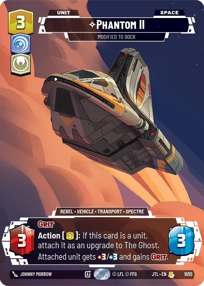 Image for Phantom II - Modified to Dock (Prestige Foil) (Jump to Lightspeed) (1055) - Star Wars: Unlimited