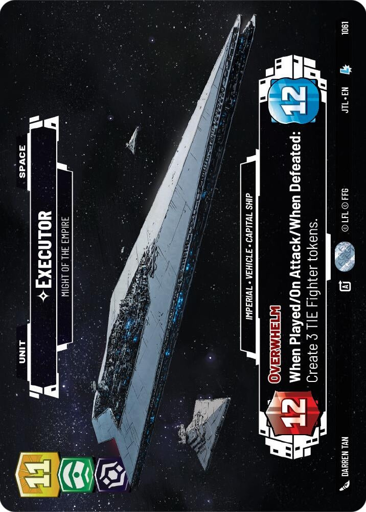Image for Executor - Might of the Empire (Prestige Foil) (Jump to Lightspeed) (1061) - Star Wars: Unlimited