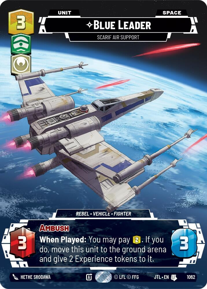 Image for Blue Leader - Scarif Air Support (Prestige Foil) (Jump to Lightspeed) (1062) - Star Wars: Unlimited