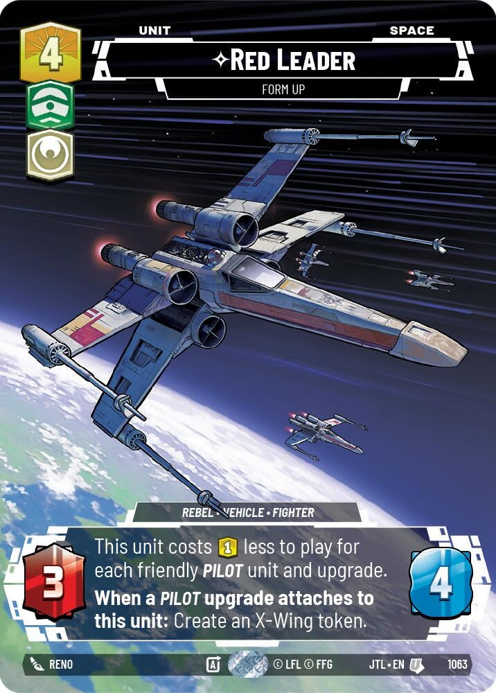 Image for Red Leader - Form Up (Prestige Foil) (Jump to Lightspeed) (1063) - Star Wars: Unlimited