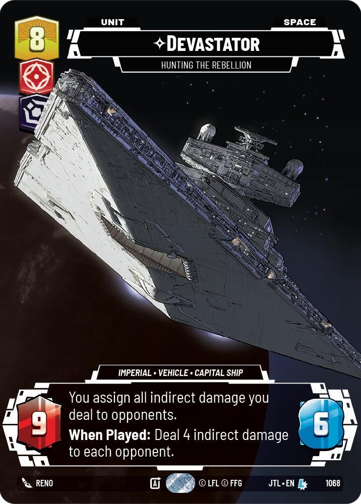Image for Devastator - Hunting the Rebellion (Prestige Foil) (Jump to Lightspeed) (1068) - Star Wars: Unlimited