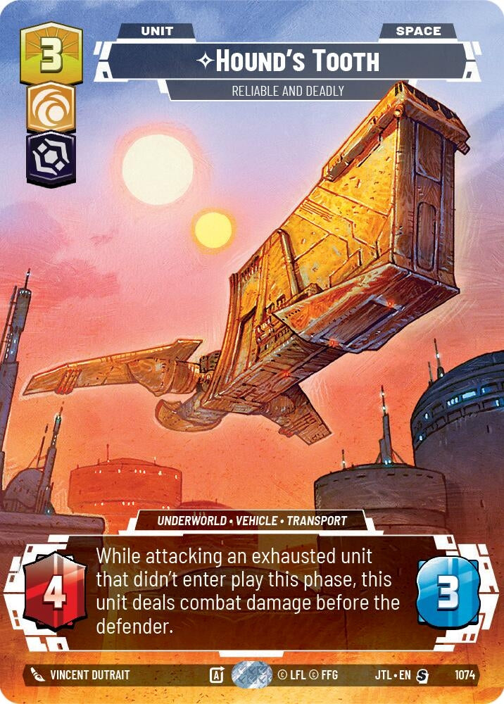 Image for Hound's Tooth - Reliable and Deadly (Prestige Foil) (Jump to Lightspeed) (1074) - Star Wars: Unlimited