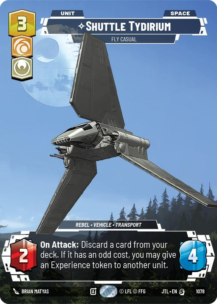 Image for Shuttle Tydirium - Fly Casual (Prestige Foil) (Jump to Lightspeed) (1078) - Star Wars: Unlimited