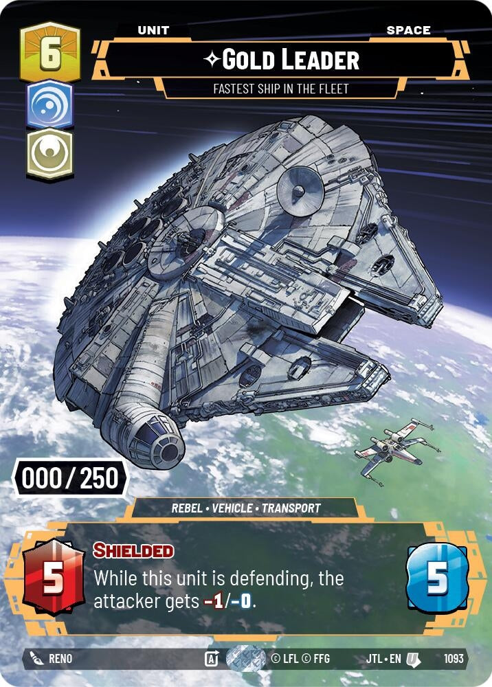 Image for Gold Leader - Fastest Ship in the Fleet (Serialized) (Jump to Lightspeed) (1093) - Star Wars: Unlimited