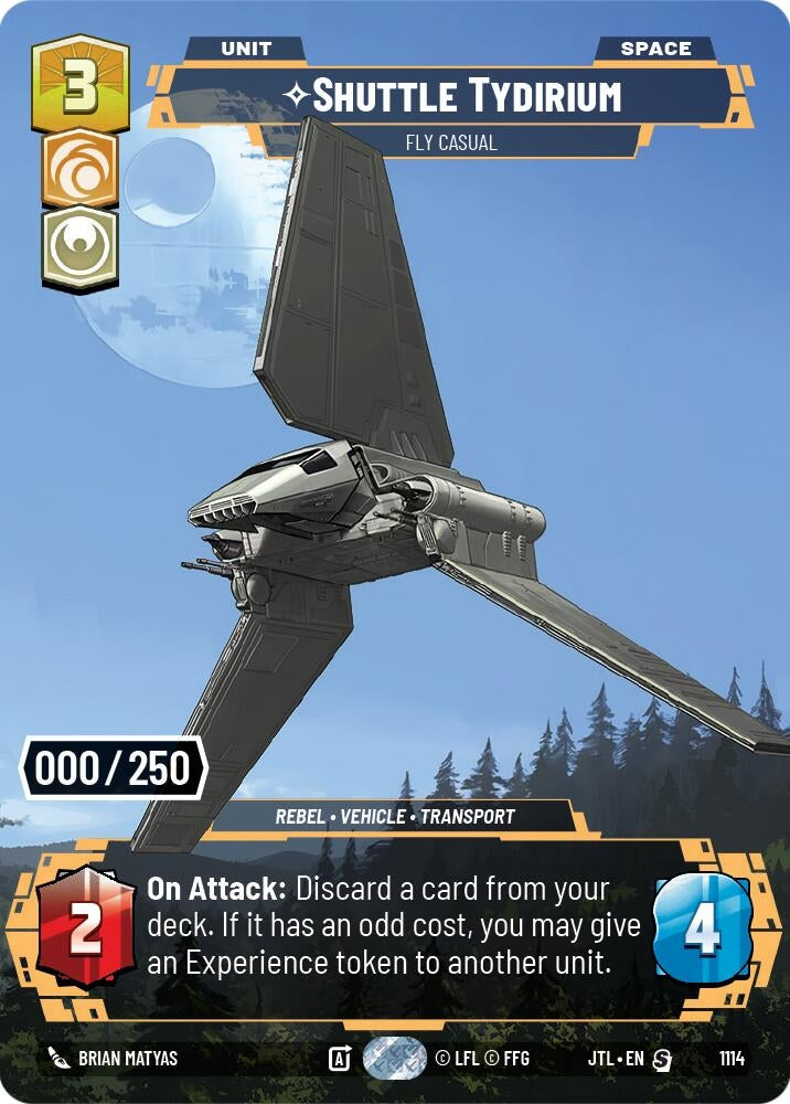 Image for Shuttle Tydirium - Fly Casual (Serialized) (Jump to Lightspeed) (1114) - Star Wars: Unlimited