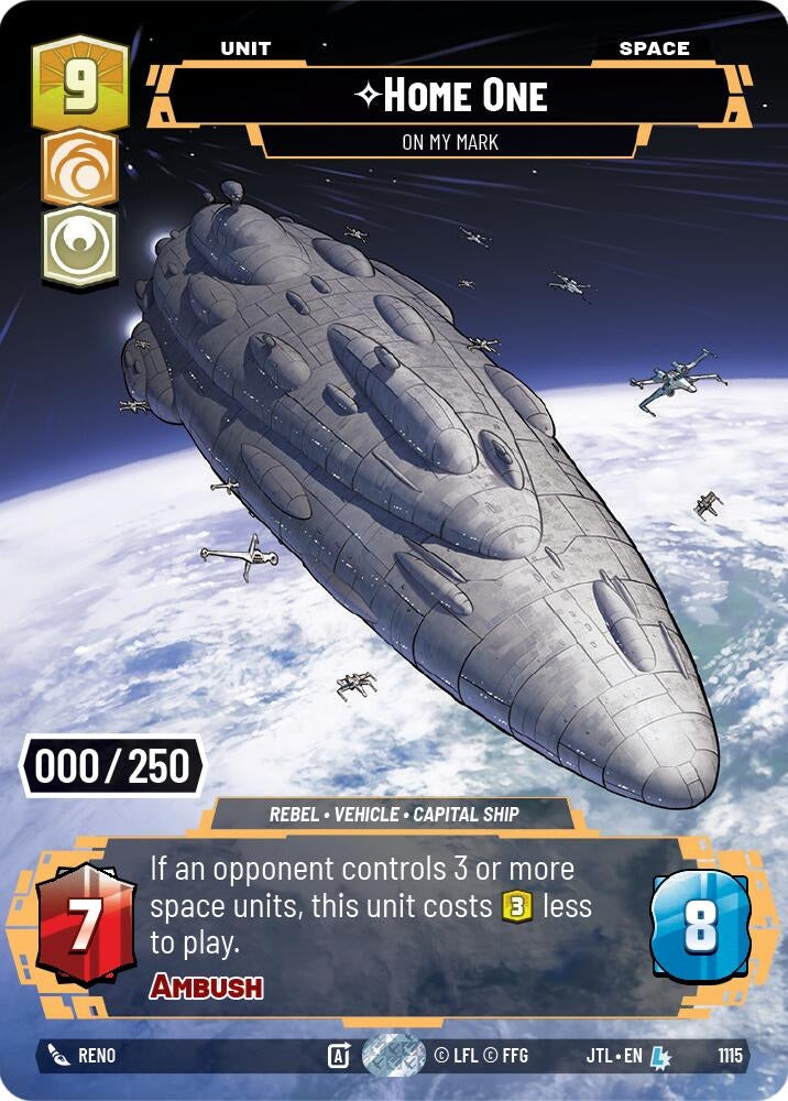 Image for Home One - On My Mark (Serialized) (Jump to Lightspeed) (1115) - Star Wars: Unlimited