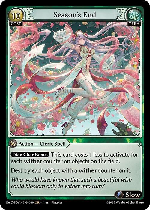 Image for Season's End (CSR) (Diao Chan Re: Collection, Idyll Corsage) (039) - Grand Archive TCG