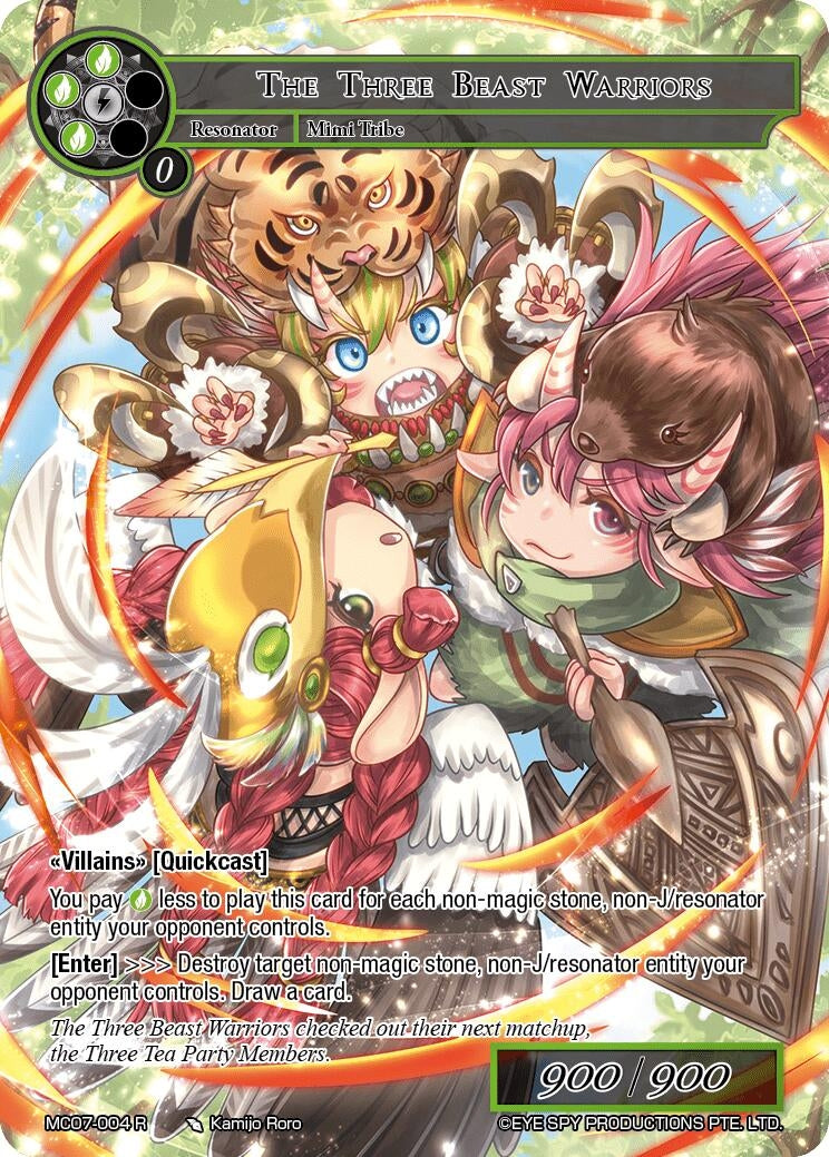 Image for The Three Beast Warriors (Memoria Collection 07) (MC07-004 R) - Force of Will