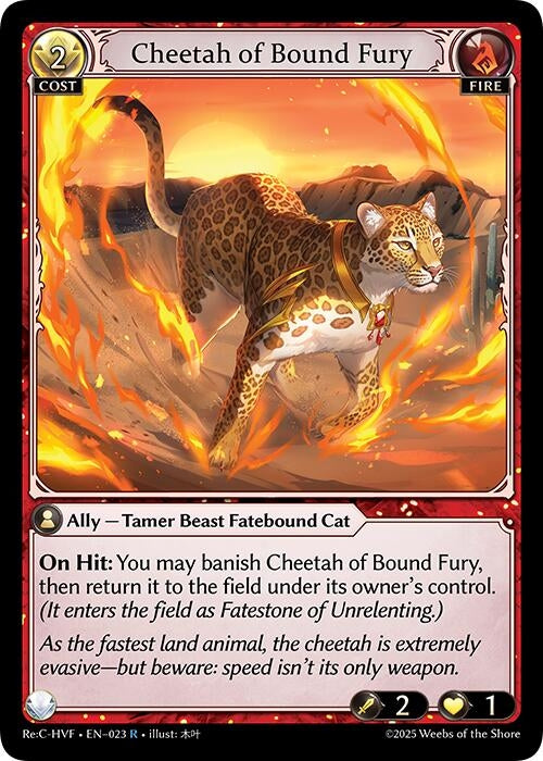 Image for Cheetah of Bound Fury (Guo Jia Re: Collection, Heaven’s Favored) (023) - Grand Archive TCG
