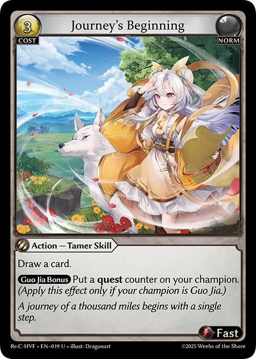 Image for Journey's Beginning (Guo Jia Re: Collection, Heaven’s Favored) (019) - Grand Archive TCG