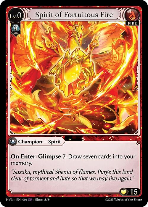Image for Spirit of Fortuitous Fire (Abyssal Heaven) (001) - Grand Archive TCG