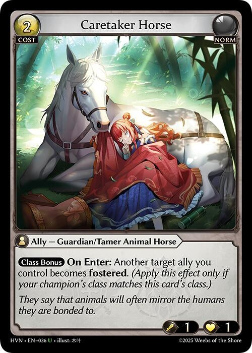 Image for Caretaker Horse (Abyssal Heaven) (036) - Grand Archive TCG