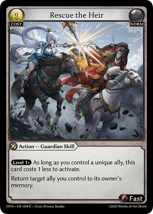 Image for Rescue the Heir (Abyssal Heaven) (059) - Grand Archive TCG