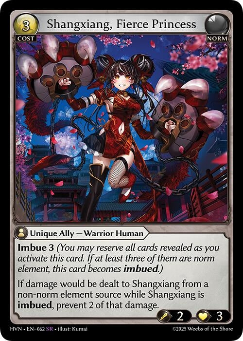 Image for Shangxiang, Fierce Princess (Abyssal Heaven) (062) - Grand Archive TCG