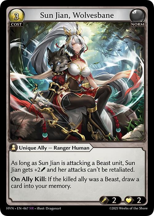 Image for Sun Jian, Wolvesbane (Abyssal Heaven) (067) - Grand Archive TCG