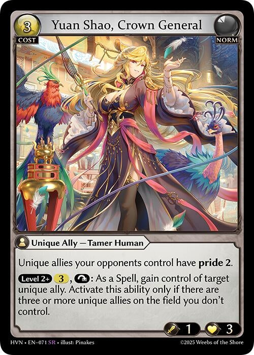 Image for Yuan Shao, Crown General (Abyssal Heaven) (071) - Grand Archive TCG