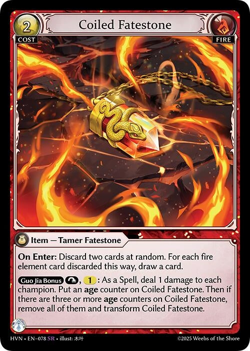 Image for Coiled Fatestone // Serpentine Judicator (Abyssal Heaven) (078) - Grand Archive TCG