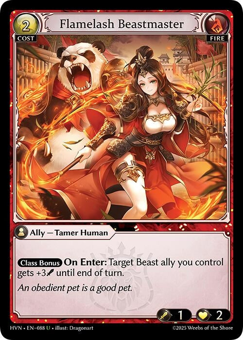 Image for Flamelash Beastmaster (Abyssal Heaven) (088) - Grand Archive TCG