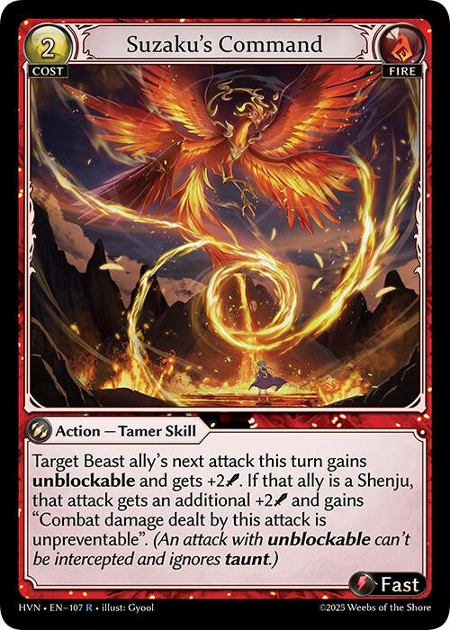 Image for Suzaku's Command (Abyssal Heaven) (107) - Grand Archive TCG