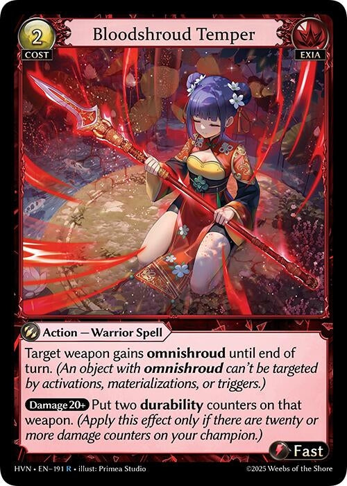 Image for Bloodshroud Temper (Abyssal Heaven) (191) - Grand Archive TCG