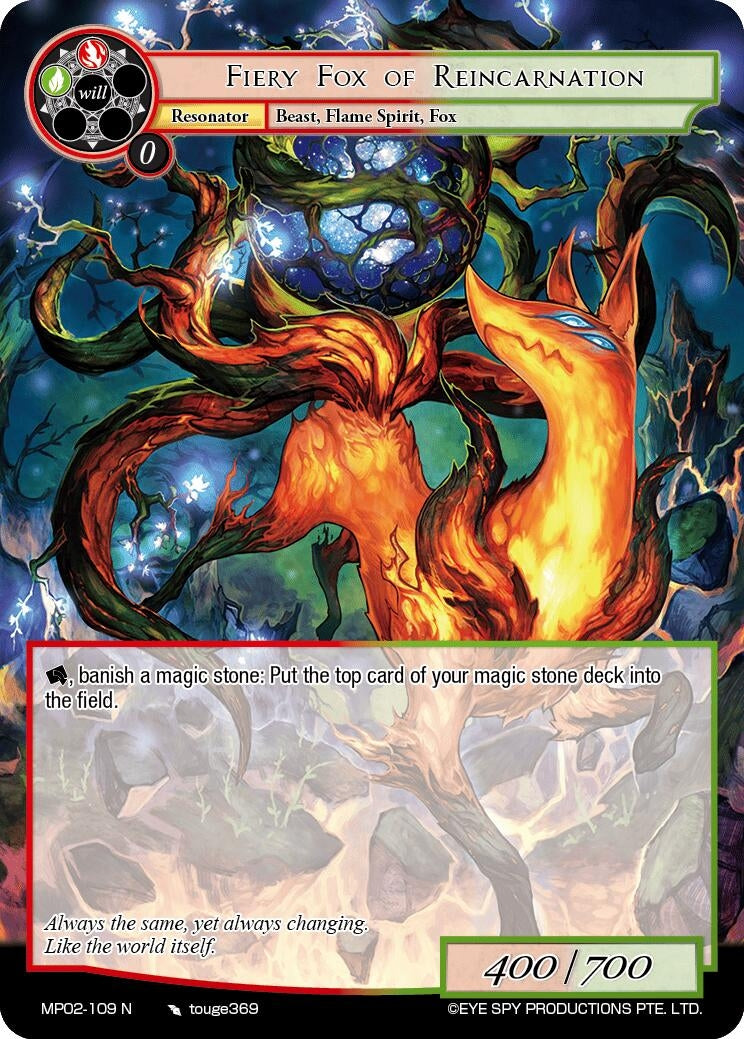 Image for Fiery Fox of Reincarnation (Masterpiece Collection 02 "Fates Reunited!") (MP02-109 N) - Force of Will