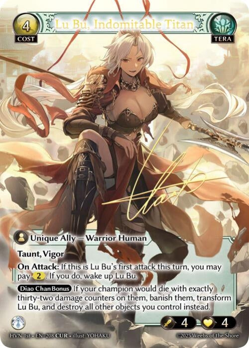 Image for Lu Bu, Indomitable Titan (CUR) (Abyssal Heaven) (208) - Grand Archive TCG