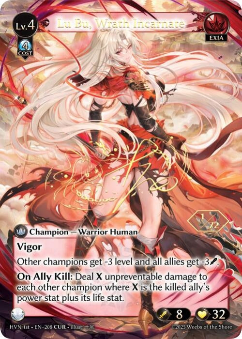 Image for Lu Bu, Wrath Incarnate (CUR) (Abyssal Heaven) (208) - Grand Archive TCG