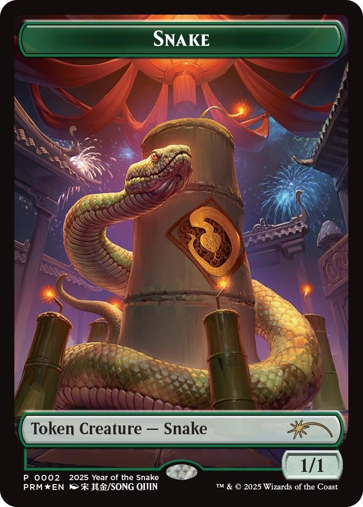 Image for Snake Token (Year of the Snake 2025) (Standard Showdown Promos) (2) - Magic: The Gathering