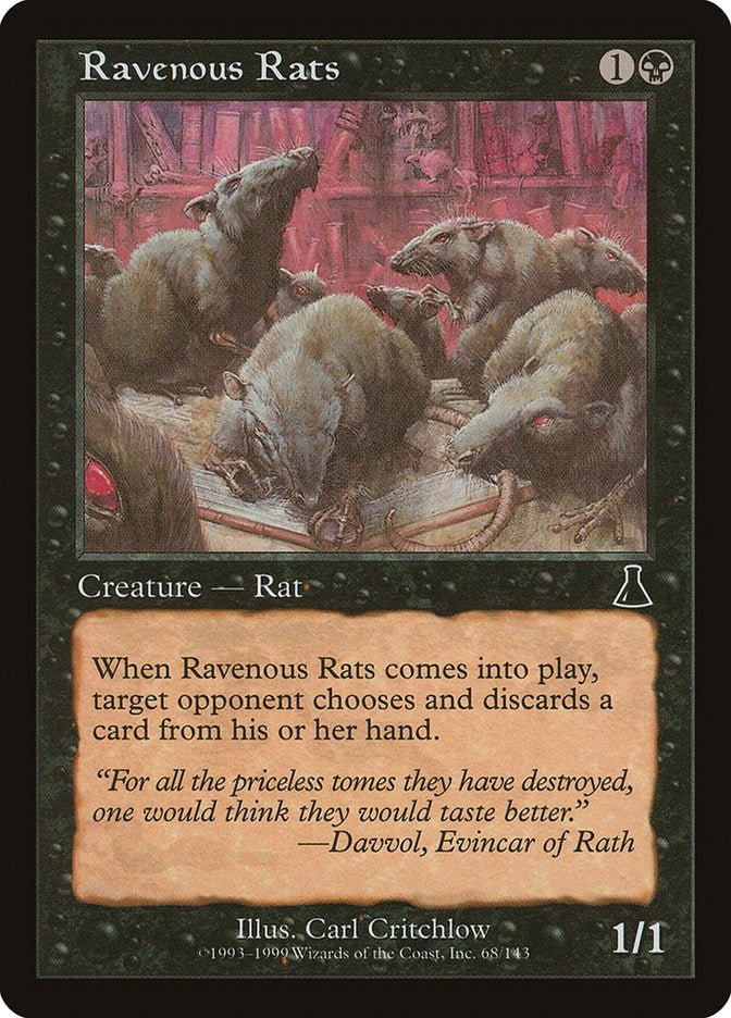 Image for Ravenous Rats (Urza's Destiny) (68) - Magic: The Gathering