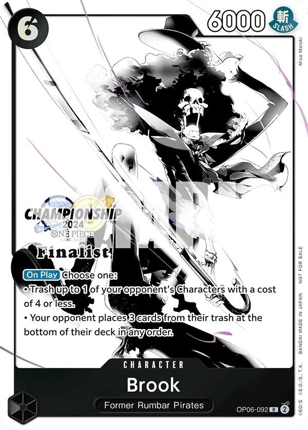 Image for Brook (Championship 2024 Finalist Card Set Vol. 2) (One Piece Promotion Cards) (OP06-092) - One Piece Card Game