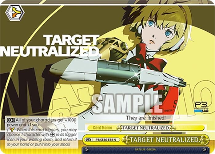 Image for TARGET NEUTRALIZED. (Persona 3 Reload Premium Booster) (P3/SE46-E18N) - Weiss Schwarz