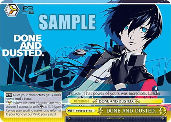 Image for DONE AND DUSTED. (Persona 3 Reload Premium Booster) (P3/SE46-E19N) - Weiss Schwarz