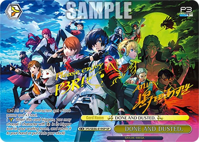 Image for DONE AND DUSTED. (SP) (Persona 3 Reload Premium Booster) (P3/SE46-E19SPSP) - Weiss Schwarz