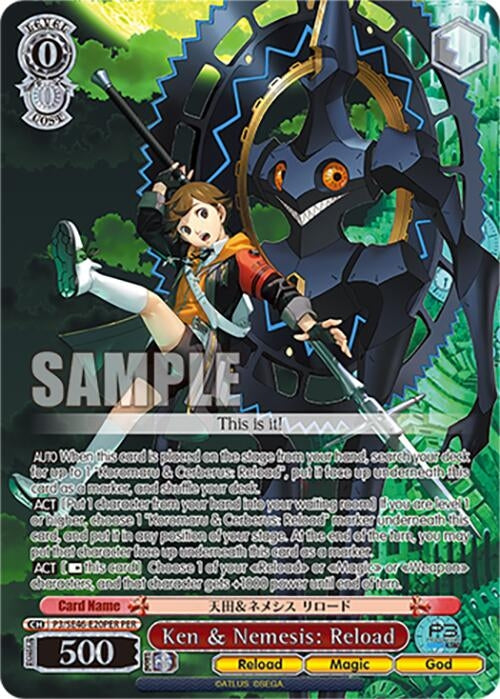 Image for Ken & Nemesis: Reload (PER) (Persona 3 Reload Premium Booster) (P3/SE46-E20PERPER) - Weiss Schwarz