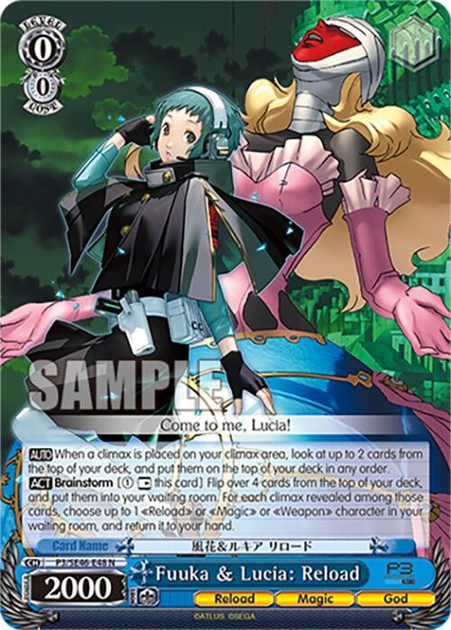 Image for Fuuka & Lucia: Reload (Persona 3 Reload Premium Booster) (P3/SE46-E48N) - Weiss Schwarz