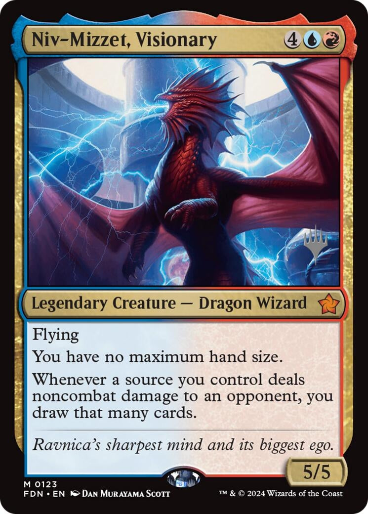 Image for Niv-Mizzet, Visionary (Promo Pack: Duskmourn: House of Horror) (123) - Magic: The Gathering
