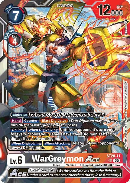 Image for WarGreymon ACE (ST-20) (ST20-11 SR) - Digimon Card Game