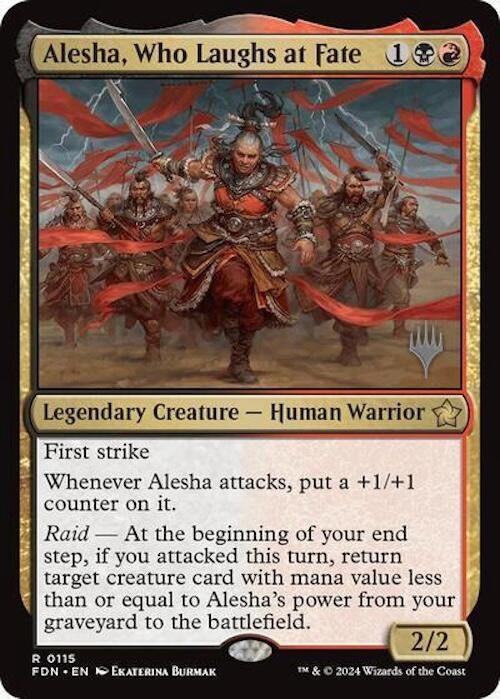 Image for Alesha, Who Laughs at Fate (Promo Pack: Aetherdrift) (115) - Magic: The Gathering