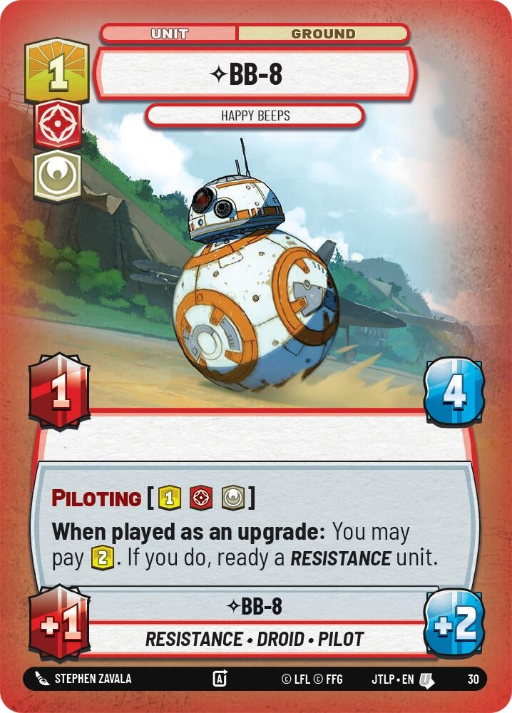 Image for BB-8 - Happy Beeps (Foil) (Jump to Lightspeed - Weekly Play Promos) (30) - Star Wars: Unlimited