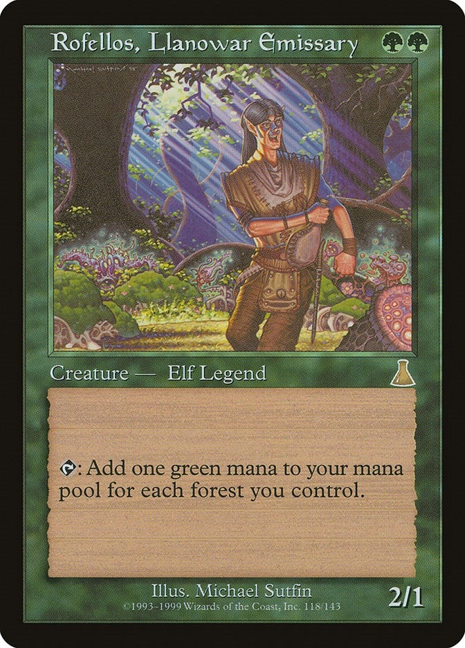 Image for Rofellos, Llanowar Emissary (Urza's Destiny) (118) - Magic: The Gathering