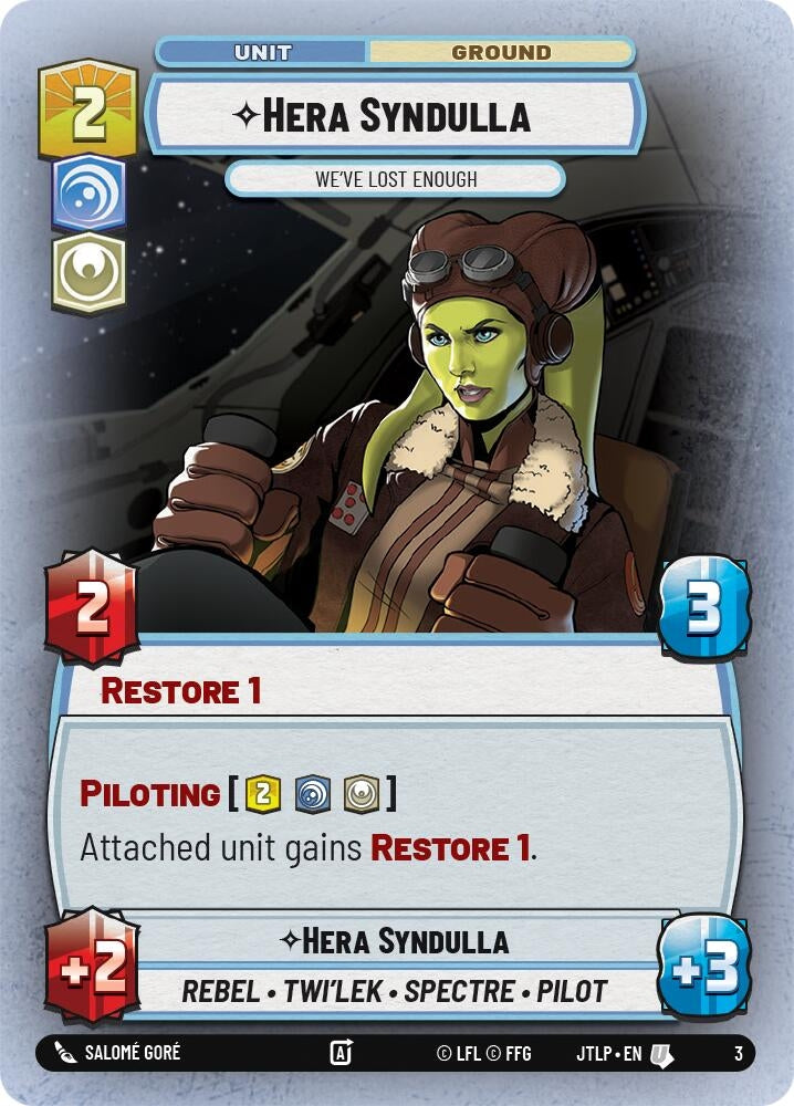 Image for Hera Syndulla - We've Lost Enough (Jump to Lightspeed - Weekly Play Promos) (3) - Star Wars: Unlimited